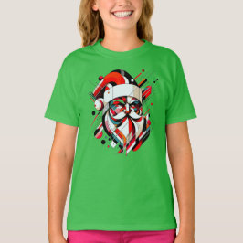 Camiseta Santa retro-futurista