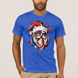 Camiseta Santa retro-futurista