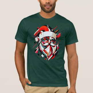 Camiseta Santa retro-futurista