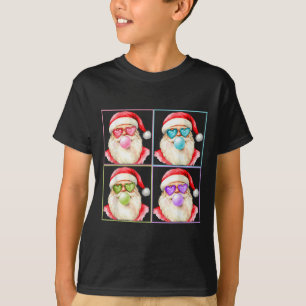 Camiseta Santa Retro Soplando Chicle P Arte Gafas de Sol Ch