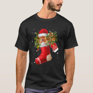 Camiseta Santa Rhodesian Ridgeback In Christmas Sock Pajama