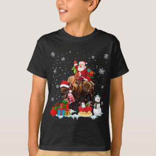 Camiseta Santa Riding Bison Navidades Pajama Family Matchin