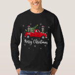 Camiseta Santa Riding Christmas Tree Truck Border Collie Ch<br><div class="desc">Navidades de Santa Riding Christmas Tree Truck Border Collie</div>