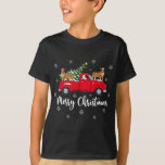 Camiseta Santa Riding Christmas Tree Truck Rough Collie Dog<br><div class="desc">Navidades de perros callejeros de Santa Riding y Camión de Navidad</div>