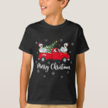 Camiseta Santa Riding Christmas Tree Truck Swan Bird Christ<br><div class="desc">Navidades de pájaros cisnes en el camión de navidad de Santa Riding</div>