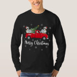Camiseta Santa Riding Christmas Tree Truck Swan Bird Christ<br><div class="desc">Navidades de pájaros cisnes en el camión de navidad de Santa Riding</div>