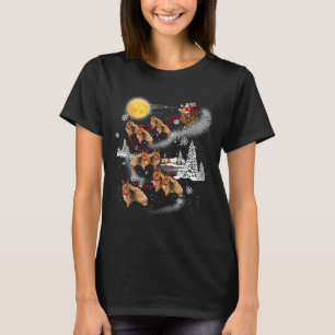 Camiseta Santa Riding Pomeranian Christmas Pajama Family Ma