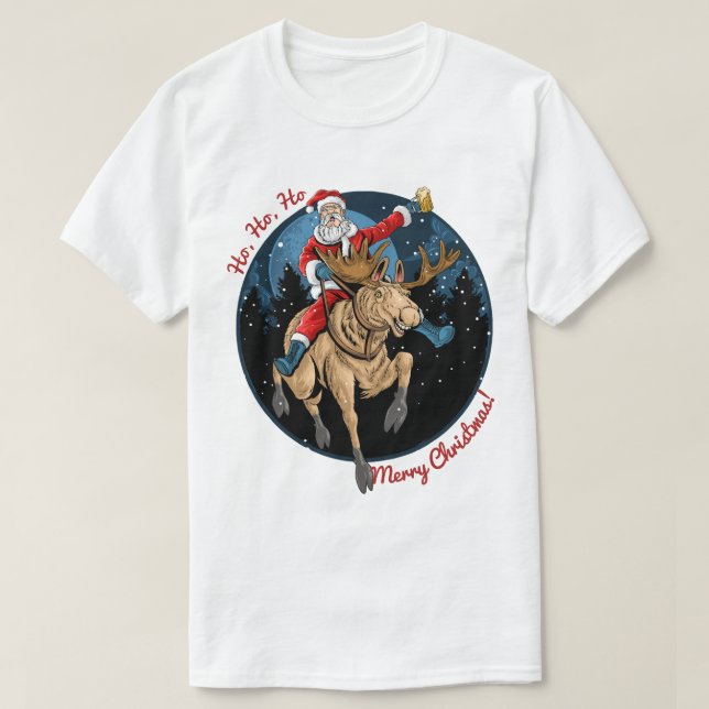 Camiseta Santa Riendo A Moose (Diseño del anverso)