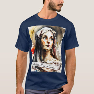 Camiseta Santa Rita de Cascia Iglesia Católica santifica re