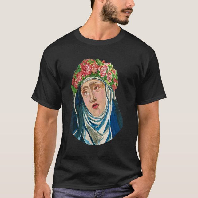 Camiseta Santa Rita de Cascia Oración Católica Patrona de S (Anverso)