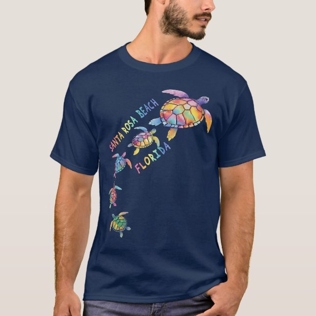 Camiseta Santa Rosa Beach Florida Sea Turtle Lover Beach Va (Anverso)