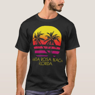 Camiseta Santa Rosa Beach Florida Vintage Tropical Sunset P