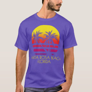 Camiseta Santa Rosa Beach Florida Vintage Tropical Sunset P