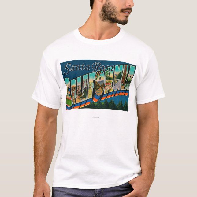 Camiseta Santa Rosa, California - escenas grandes de la (Anverso)