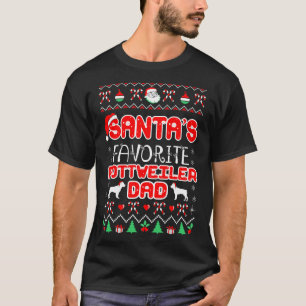 Camiseta Santa Rottweiler Dad Navidades Dulce fea