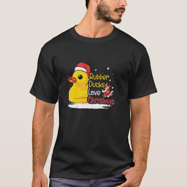 Camiseta Santa Rubber Ducky Xmas Duckie Funny Dubber Duck C (Anverso)