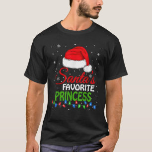 Camiseta Santa S Favorita Princesa Santa Hat ilumina Funny