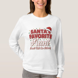 Camiseta Santa’s Favorite Aunt Christmas Shirt – Funny 