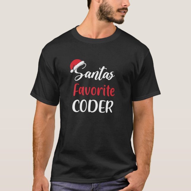 Camiseta Santa’S Favorite Coder Pajama Christmas Xmas (Anverso)