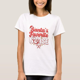 Camiseta Santa’s Favorite Nurse Christmas Shirt
