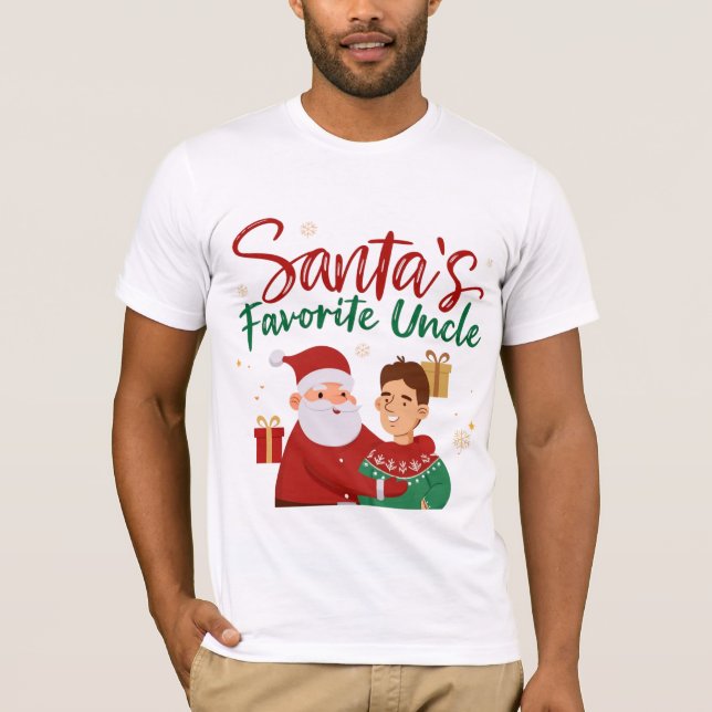 Camiseta Santa’s Favorite Uncle | Cute Family Christmas Des (Anverso)