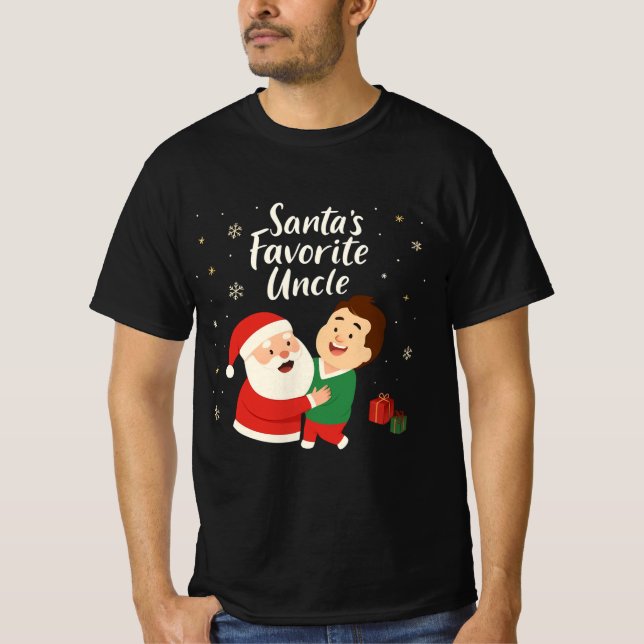 Camiseta Santa’s Favorite Uncle | Cute Family Christmas Des (Anverso)