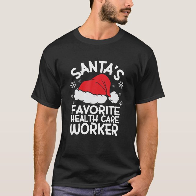 Camiseta Santa s Favoritos Health Care Worker Design Christ (Anverso)