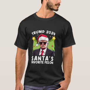Camiseta Santa S Felon Favorito Trump 2024 Santa Hat Christ