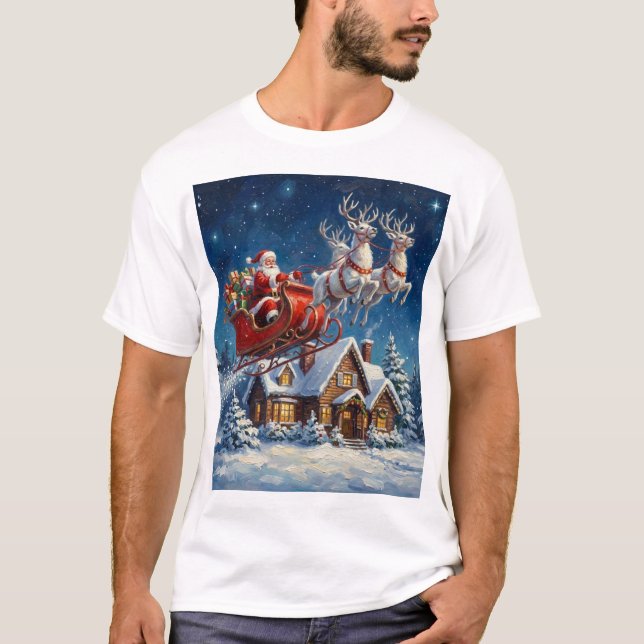 Camiseta Santa’s Flight – A Starry Christmas Delivery (Anverso)