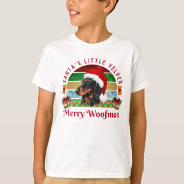Camiseta Santa’s Little Yelper, Funny Dachshund Christmas