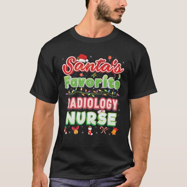 Camiseta Santa S Navidades de enfermería de radiología favo (Anverso)