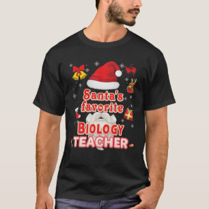 Camiseta Santa S, profesora favorita de biología, Navidades