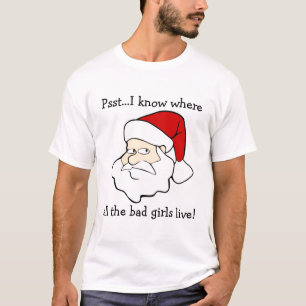 Camiseta Santa sabe dónde viven los malos chicas