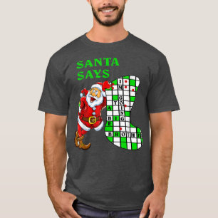 Camiseta Santa Says Crossword Puzzle Pregnancy Announcement
