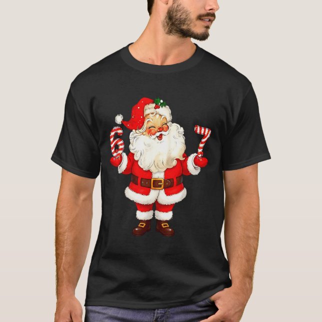 Camiseta Santa Says Six Seven 6 7 Gen Z Alpha Meme Christma (Anverso)