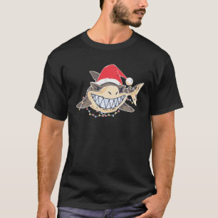 Camiseta Santa Shark Christmas Shark Sharkmas Tree Xmas Boy
