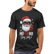 Camiseta Santa Signo de Paz Ho Ho Ho Mantén la Ale