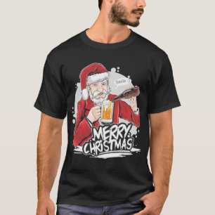 Camiseta Santa Sips una cerveza