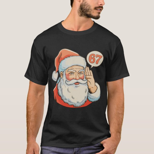 Camiseta Santa Six Seven 6 7 67 Christmas Funny Xmas Meme (Anverso)