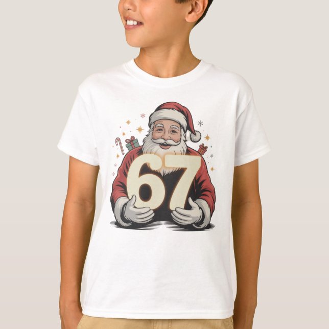 Camiseta Santa Six Seven 6-7 Viral Meme Christmas (Anverso)