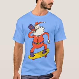 Camiseta Santa skateboard