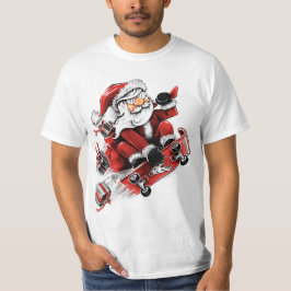 Camiseta Santa Skateboarding