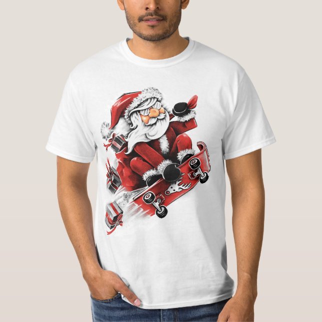 Camiseta Santa Skateboarding (Anverso)