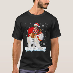 Camiseta Santa Sloth Riding Reindeer Polar Bear Noches para