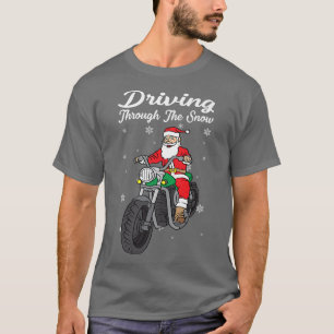 Camiseta Santa Sobre Motocicleta Santa Claus 