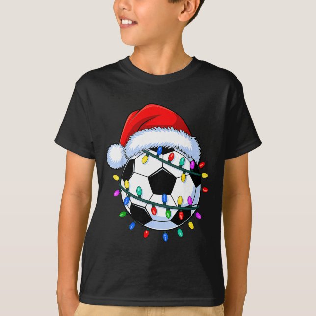 Camiseta Santa Soccer Ball Christmas Soccer  (Anverso)