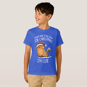 Camiseta Santa soy un gato lindo así que no tengo que ser