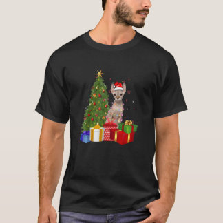 Camiseta Santa Sphynx Cat Árbol de Navidad Luz Navidad Gato