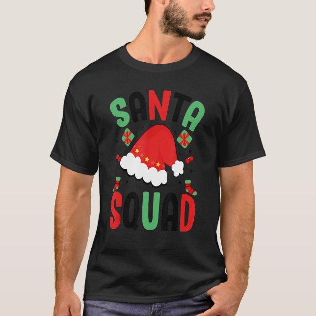 Camiseta Santa Squad Family Group Matching Christmas Pajama (Anverso)