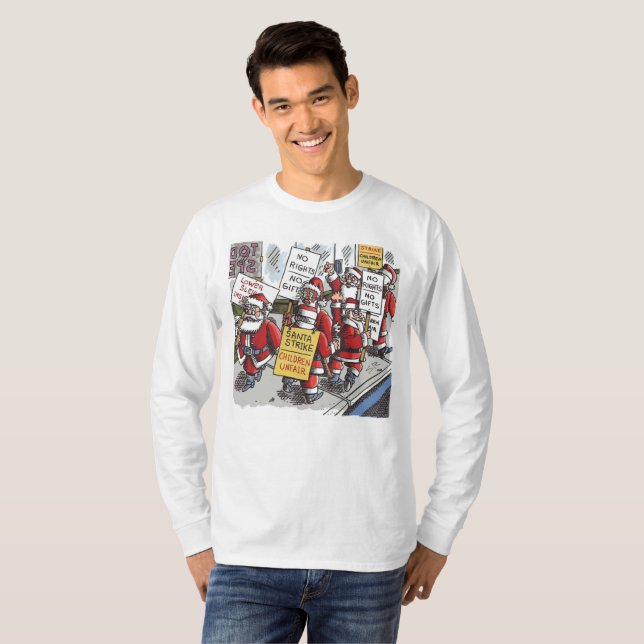 Camiseta Santa Strike men white long sleeve shirt (Anverso completo)